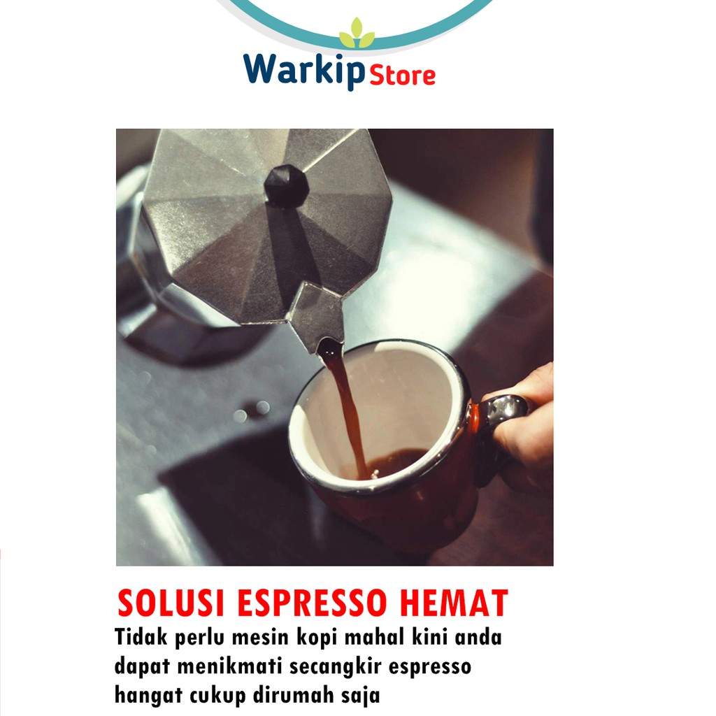 Moka Pot Mokapot Espresso Maker Pembuat Kopi Espresso Manual Alumunium Mokapot All size