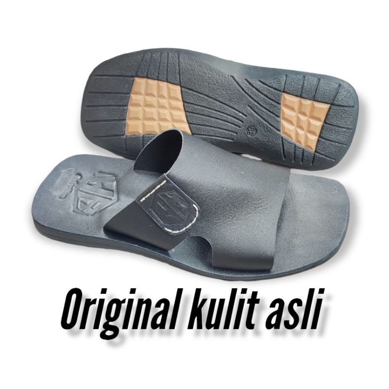 Sandal pria casual kulit asli terbaru