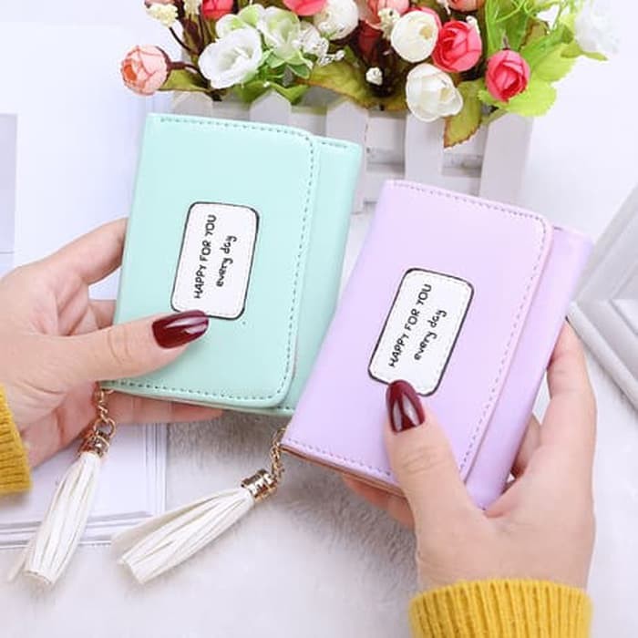 Unik Dompet wanita kecil   dompet koin wanita   dompet pouch wanita   Biru Muda Limited