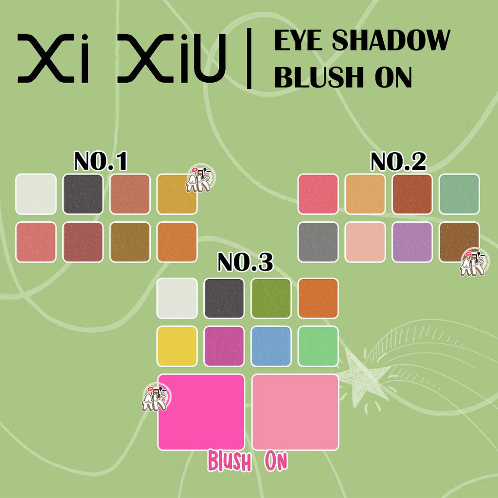 XI XIU LIPTNT/ EYESHADOW 6 COLORS / EYESHADOW &amp; BLUH ON / FACE PALLATE