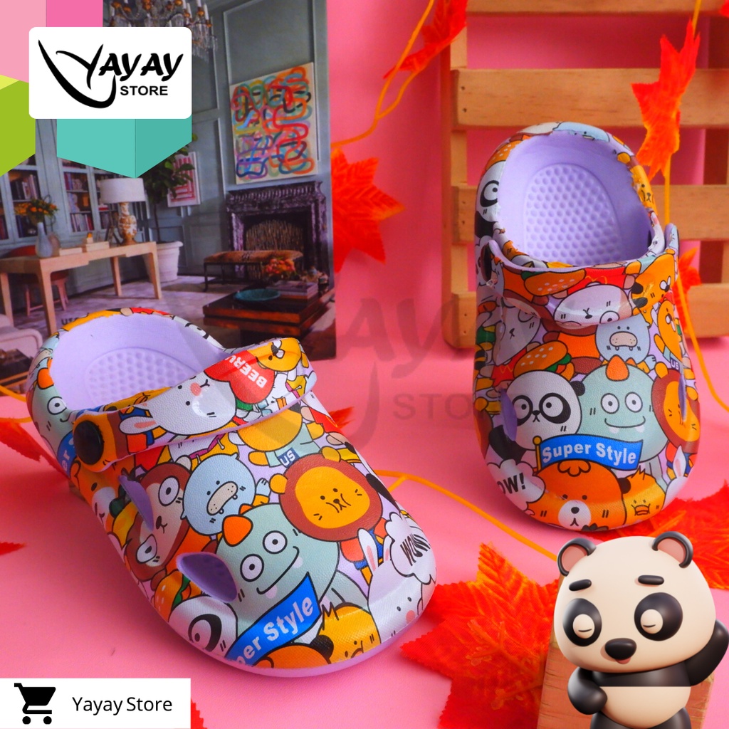 Sendal New Arivval Printing  Sendal Anak Anak  Sendal Bapaw  Sandal Kodok Anak Anak 603AA