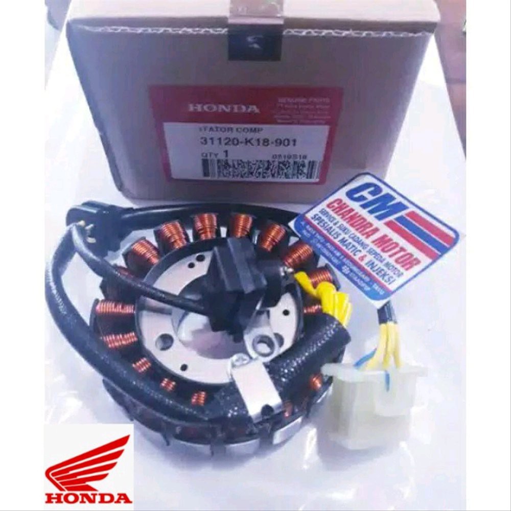 SPAREPART SPULL VERZA - STATOR COMP VERZA KODE PART 31120-K18-901 ASLI HONDA AHM