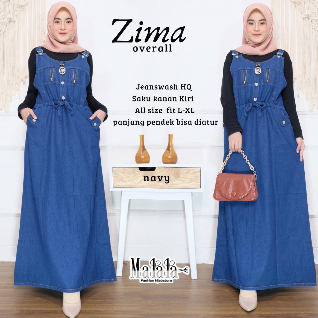 OVERALL ROK JEANS WANITA FASHION DENIM PREMIUM PAKAIAN WANITA MURAH ZIMA OVERALL BY MALALA