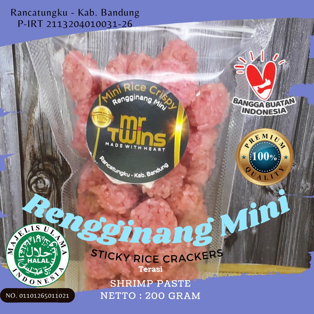 

Rangginang Mini Mentah Terasi 200 gram