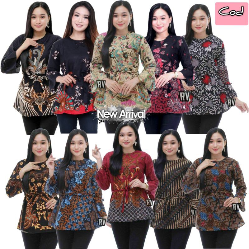 Baju Batik Wanita Moderen Pekalongan Atasan Wanita