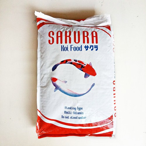 SAKURA Koi Food Pelet Medium 5mm 10 kg 10kg Makanan Pakan Ikan Hias