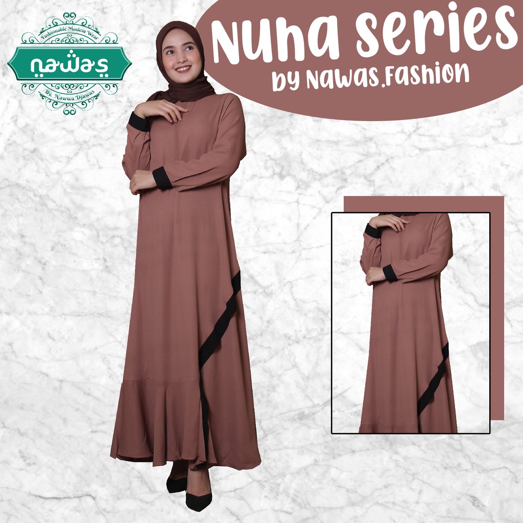 Baju Gamis Wanita Muslim Nuha Series Warna MILO Shopee Baju Gamis Wanita Muslim Nuha Series Warna MILO Shopee