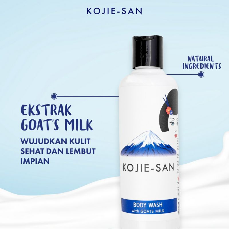 KOJIE SAN BODY WASH GOAT MILK/KOJIC 250ML [𝗕𝗣𝗢𝗠]