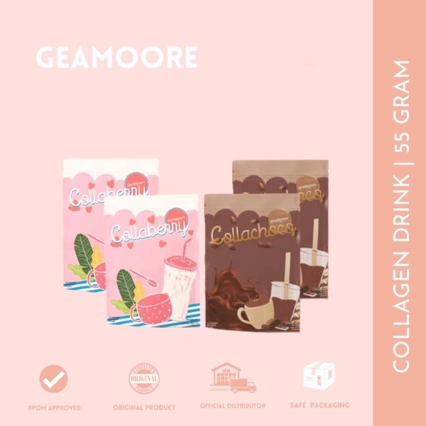 GEAMOORE COLLAGEN DRINK COLLABERRY COLLACHOCO 55 GRAM (IZIN PIRT)