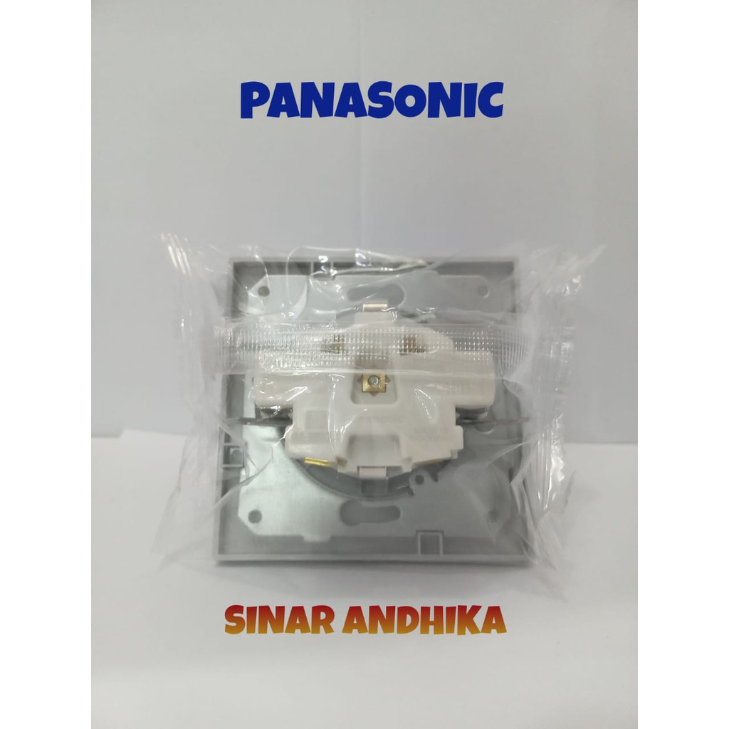 STOP KONTAK SINGLE GROUNDING (CP) SILVER STYLE E PANASONIC WESJP 1121MWS