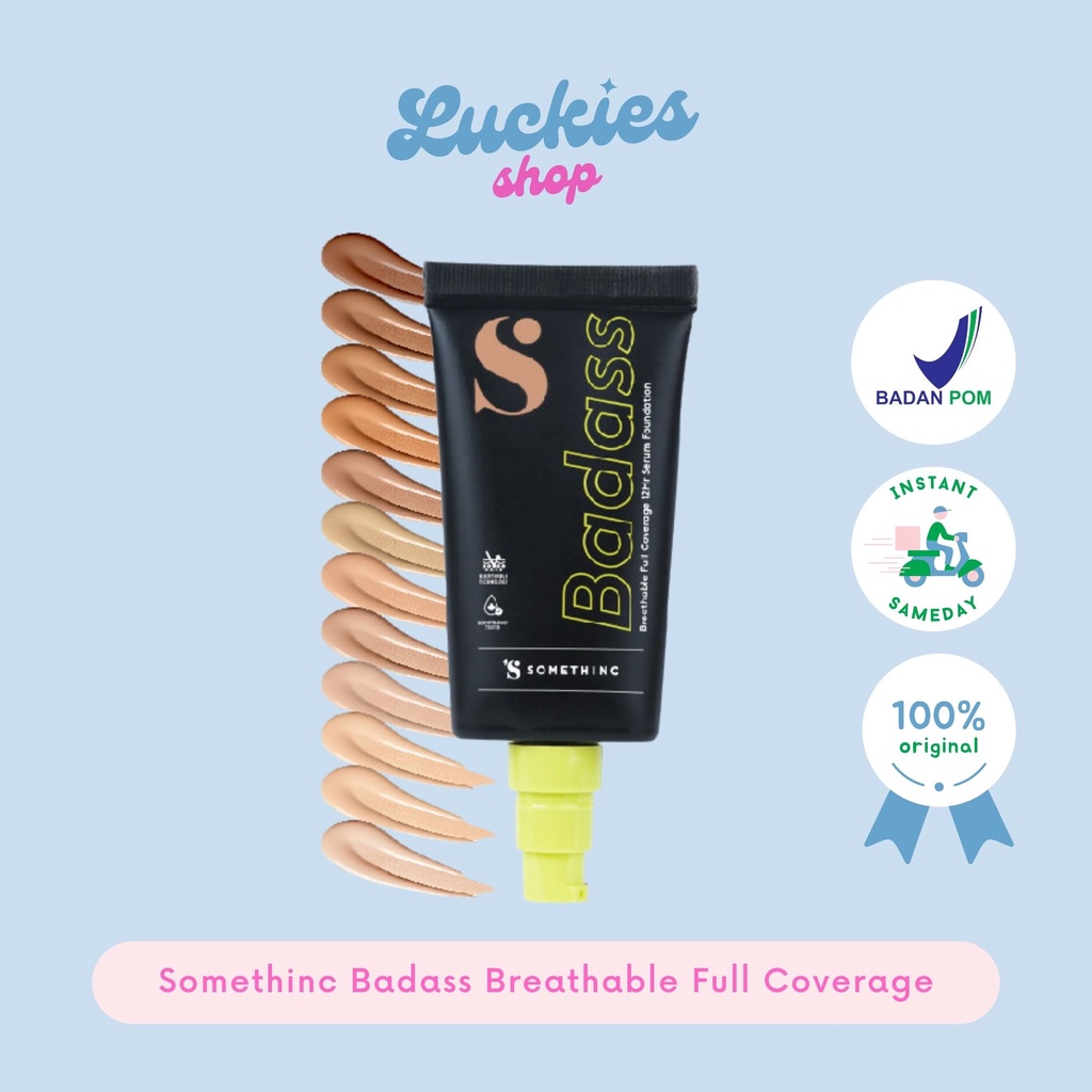 BPOM Somethinc Badass Breathable Full Coverage 12HR Serum Foundation Tahan Hingga 12 Jam Base Make Up