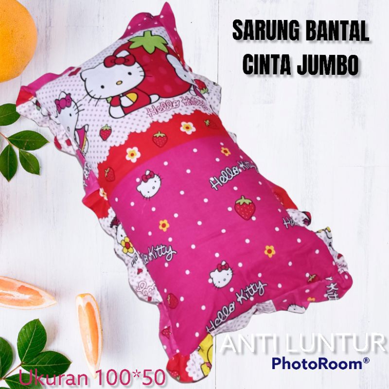 Sarung Bantal Cinta Jumbo Premium Rumbai