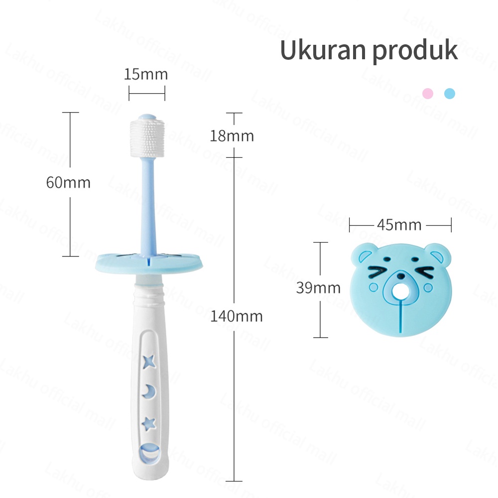 Lakhuofficialmall 360 Baby Toothbrush/Sikat Gigi Bayi dan Anak Premium/Nano toothbrush 360 derajat