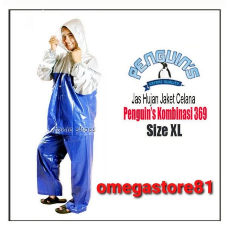 jas hujan setelan jaket celana penguin's 369
