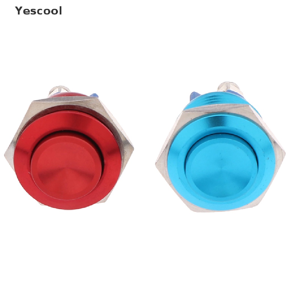 Yescool 1Pc Tombol Tekan Momentary 16mm Anti Air