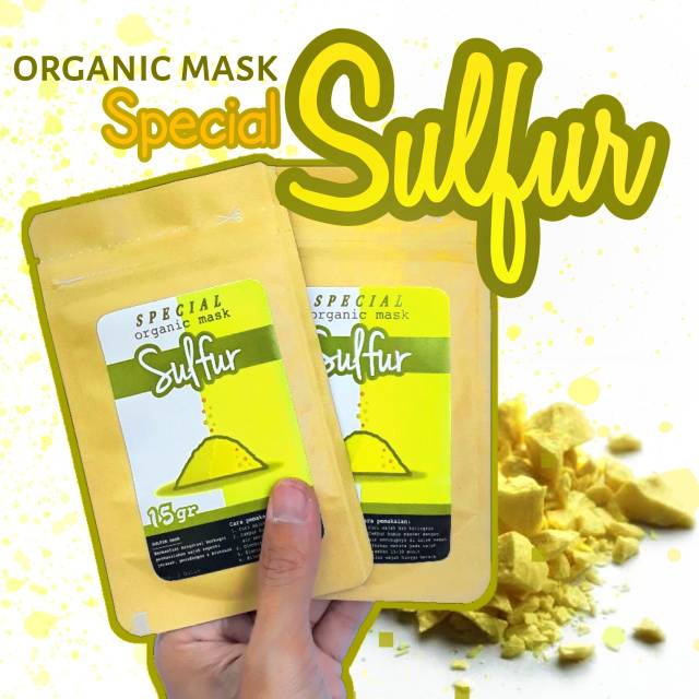 MASKER WAJAH ORGANIK SPESIAL 15 GRAM (SULFUR MASK) - MASKER BUBUK ORGANIK