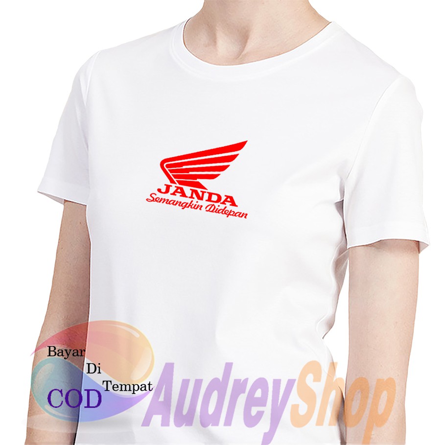 Baju Plesetan Logo HONDA-JANDA/Kaos Distro Plesetan HONDA-JANDA/T-Shirt Plesetan JANDA HONDA/Oblong