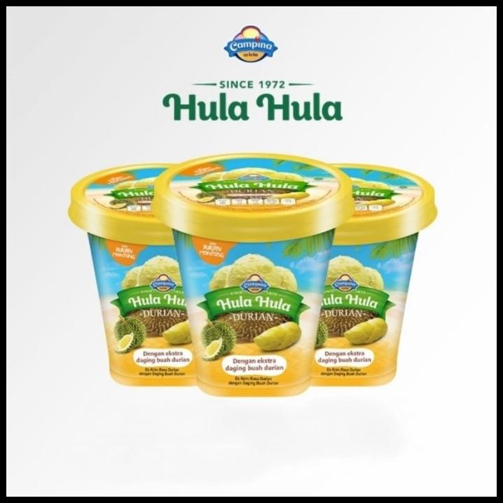 

Campina Ice Cream Hula-Hula Durian 350Ml With Daging Durian Monthong