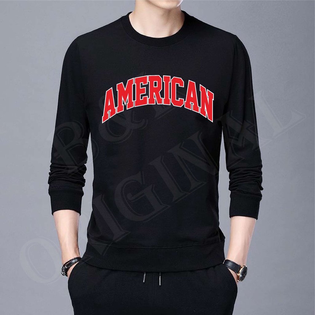 BS/COD/BAJU KAOS AMERICAN/ATASAN FASHION PRIA DAN WANITA LENGAN PANJANG/GOOD QUALITY