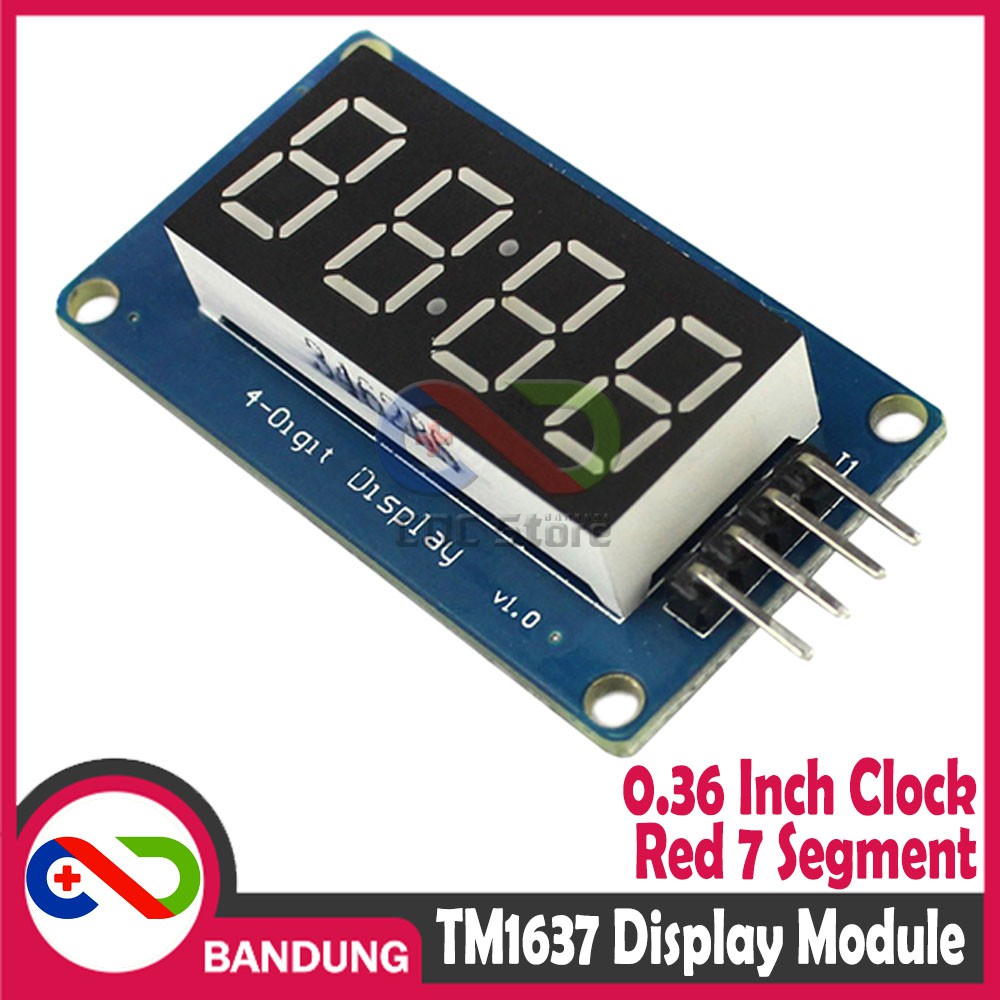 TM1637 DISPLAY MODULE FOR ARDUINO 7 SEGMENT 0.36INCH CLOCK RED 4 DIGIT DISPLAY SEVEN SEGMENT