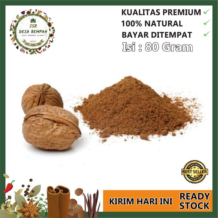 

PALA BUBUK ASLI 100% KUALITAS PREMIUM BUMBU DAPUR ORIGINAL NUTMEG POWDER ISI 80 GRAM