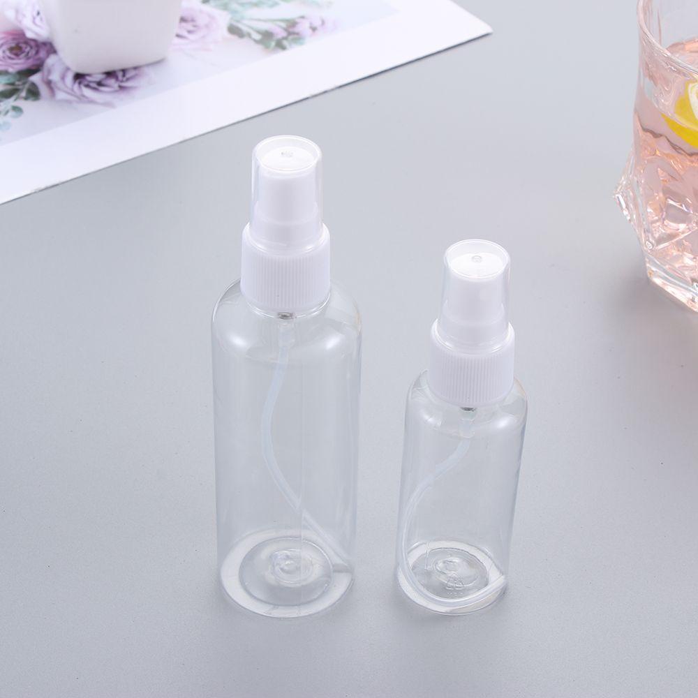 Top 5pcs (Warna random) Botol Spray Kosong Transparan Travel Squeeze Clear Botol Disinfektan