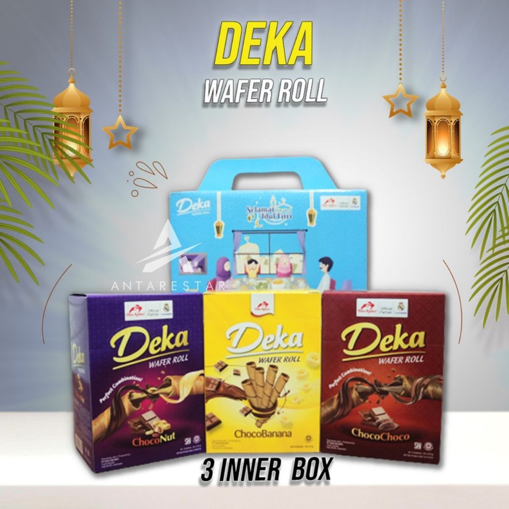 PAKET KUE LEBARAN IDUL FITRI WAFER ROLL JINJING ASTOR DEKA ISI 3 BOX KUE HANTARAN