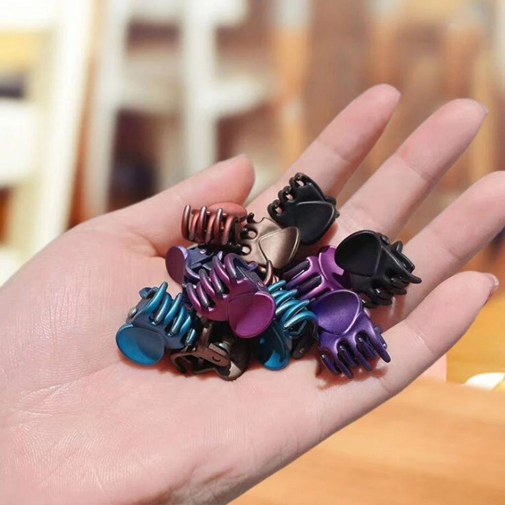 Needway Cakar Rambut Kecil 12 Pcs/6 Pcs/10 Pcs Gadis Hiasan Rambut Klip Poni Harian Desain Fashion Temperamen Gaya Korea Jepit Rambut