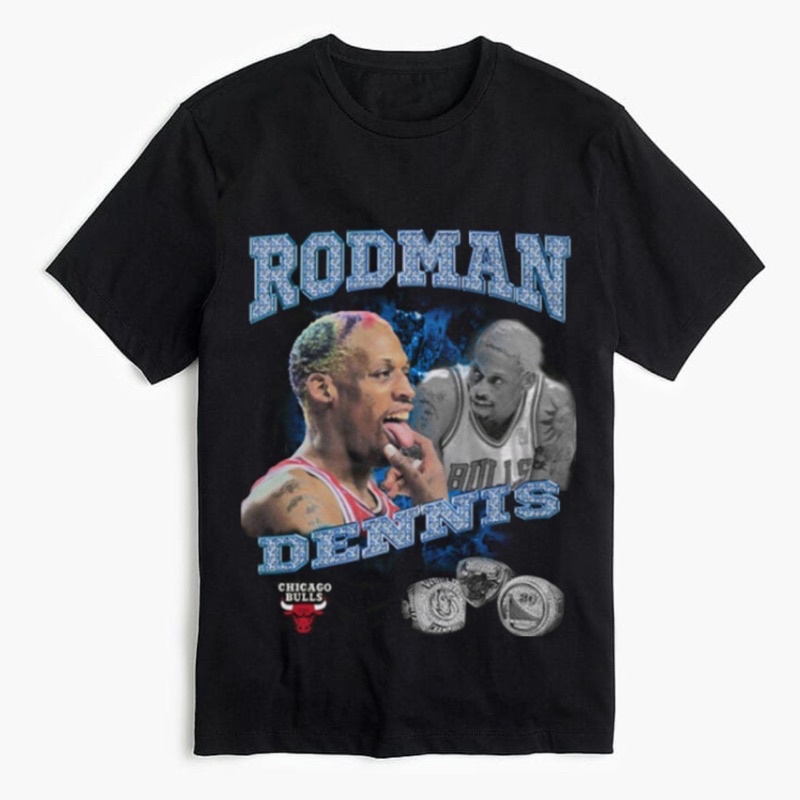 KAOS BAJU T SHIRT RODMAN DENNIS BOOTLEG VINTAGE OVERSIZE HOMAGE RAP TEE
