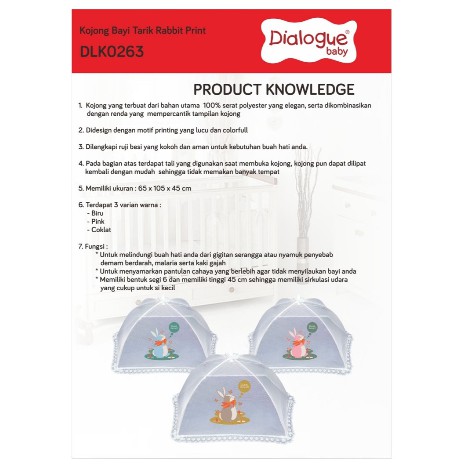 Dialogue DLK0263 Kojong Bayi Tarik Rabbit & Carrot Print