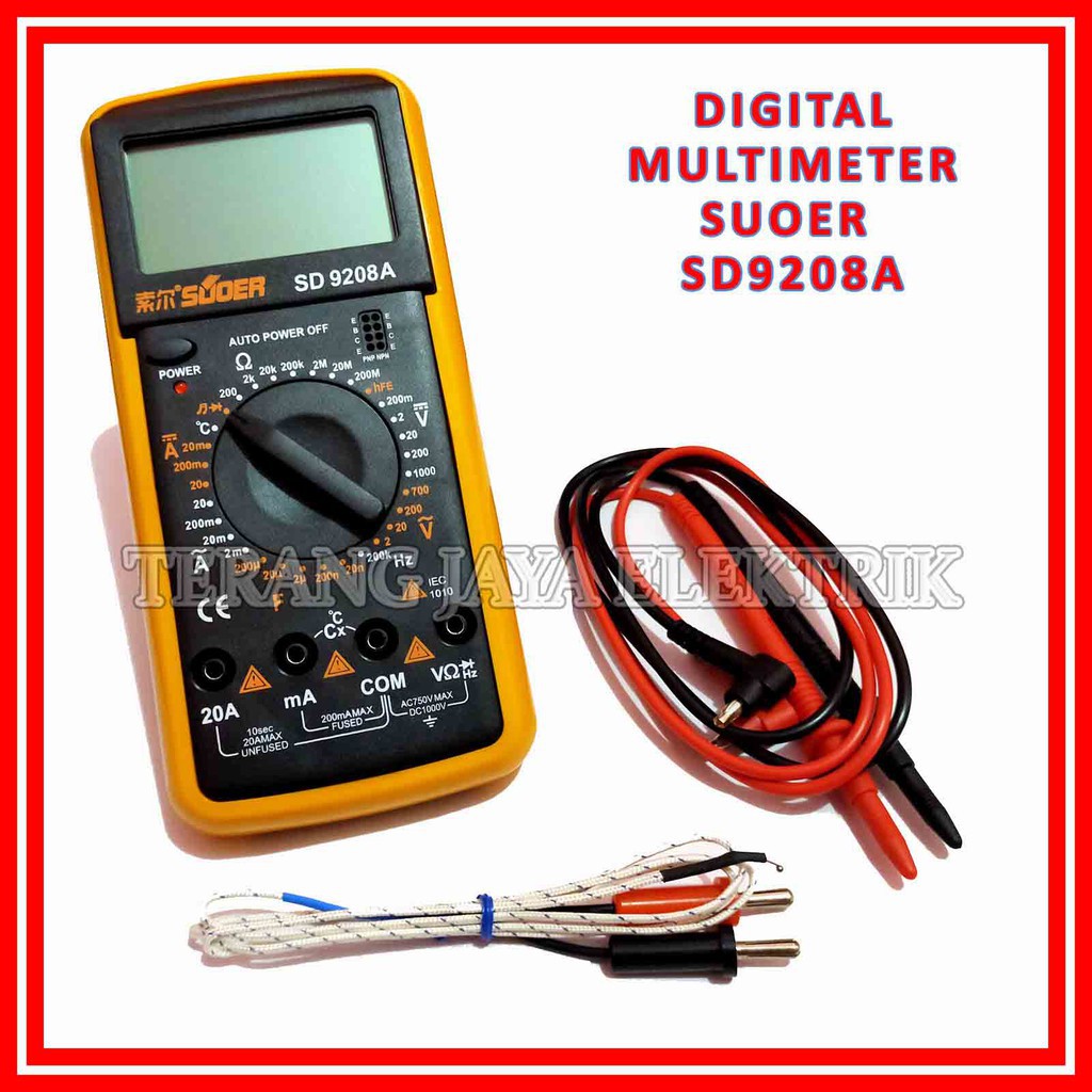 MultiTester / Multi Tester /Multimeter Digital SD-9208A SUOER