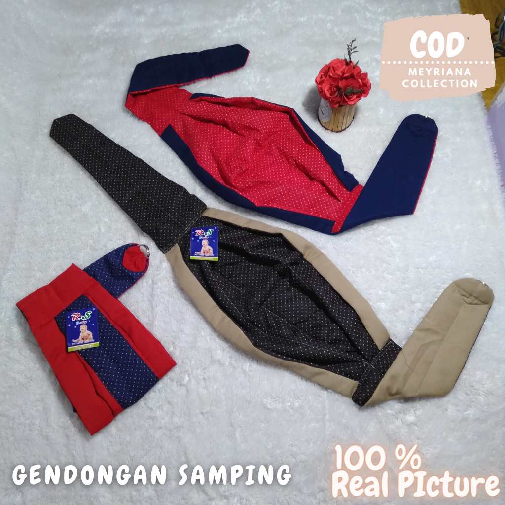 Gendongan Bayi / GENDONGAN BAYI POLOS / Gendongan Bayi Samping Polkadot