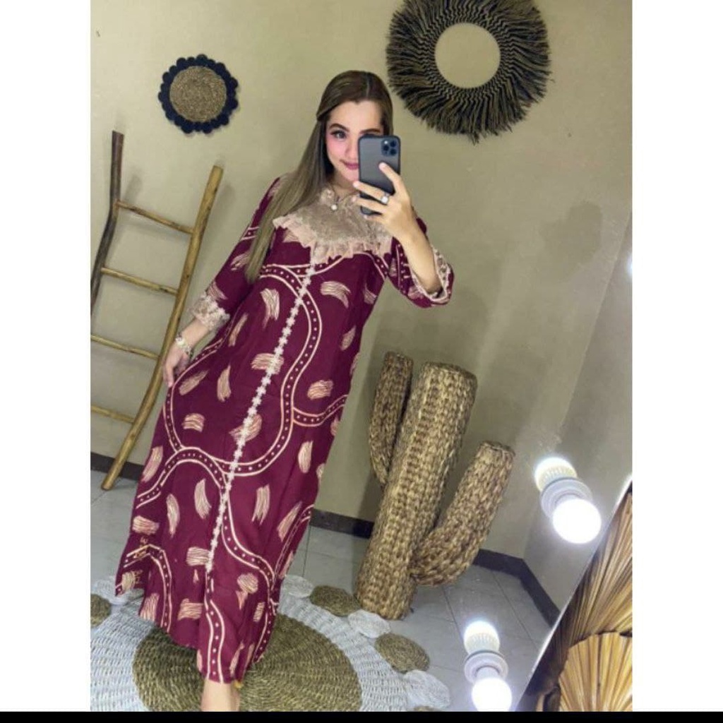 LONGDRESS ARAB RENDA TAMIA /  DASTER ARAB RENDA TAMIA / DASTER MURAH