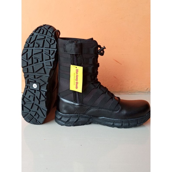 1000% Sepatu kulit sapi asli PDL model NiNJA  TNI POLRI Security by Wor Army Boots