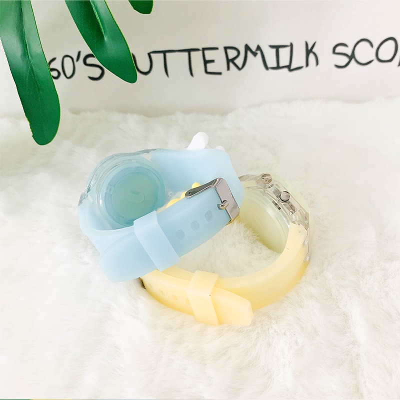 Jam Tangan Wanita Analog Quartz Jelly LED Korean Fashion / Jam Tangan Jelly LED Import/Untuk Wanita Quartz Analog