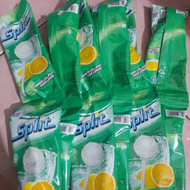 Permen Loli Split rasa Lemon isi 12 pcs