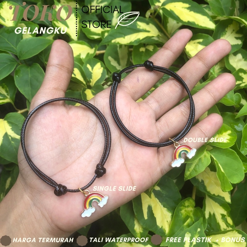 Gelang Karakter ( Pelangi ) / Gelang Viral Hits Kekinian / Gelang Tali Waterproof Premium / Gelang Anti Air cocok untuk couple / Gelang wanita pria