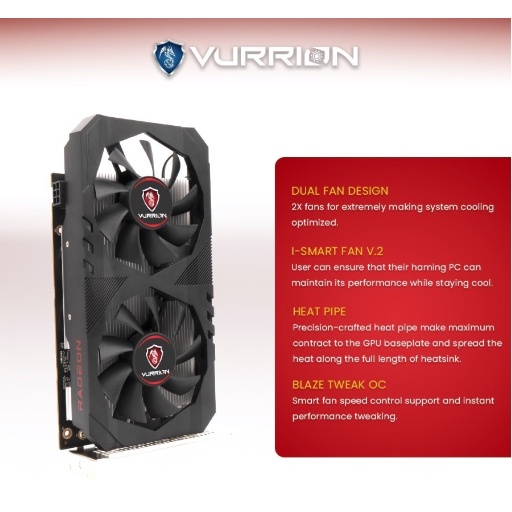 VGA Vurrion Radeon RX 6500 XT 4GB GDDR6 Blaze GAMING VGA ORI