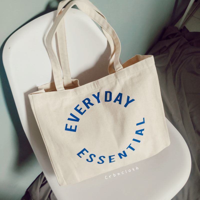 TOTEBAG KANVAS EVERYDAY ESSENTIAL (crbn_cloth) Totebag quotes aesthetic