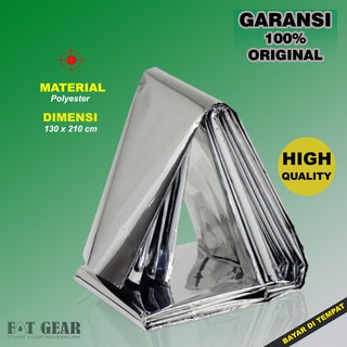 EMERGENCY BLANKET SELIMUT DARURAT ALUMINIUM FOIL SLEEPING BAG KANTONG