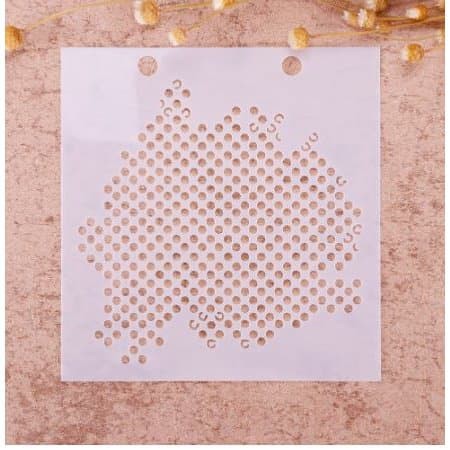 Plastic Stencil - Stensil Dekorasi Motif_GRS13 (10,5x10,5cm)