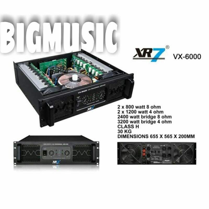 Power XR7 VX 6000 Amplifier Class H Original