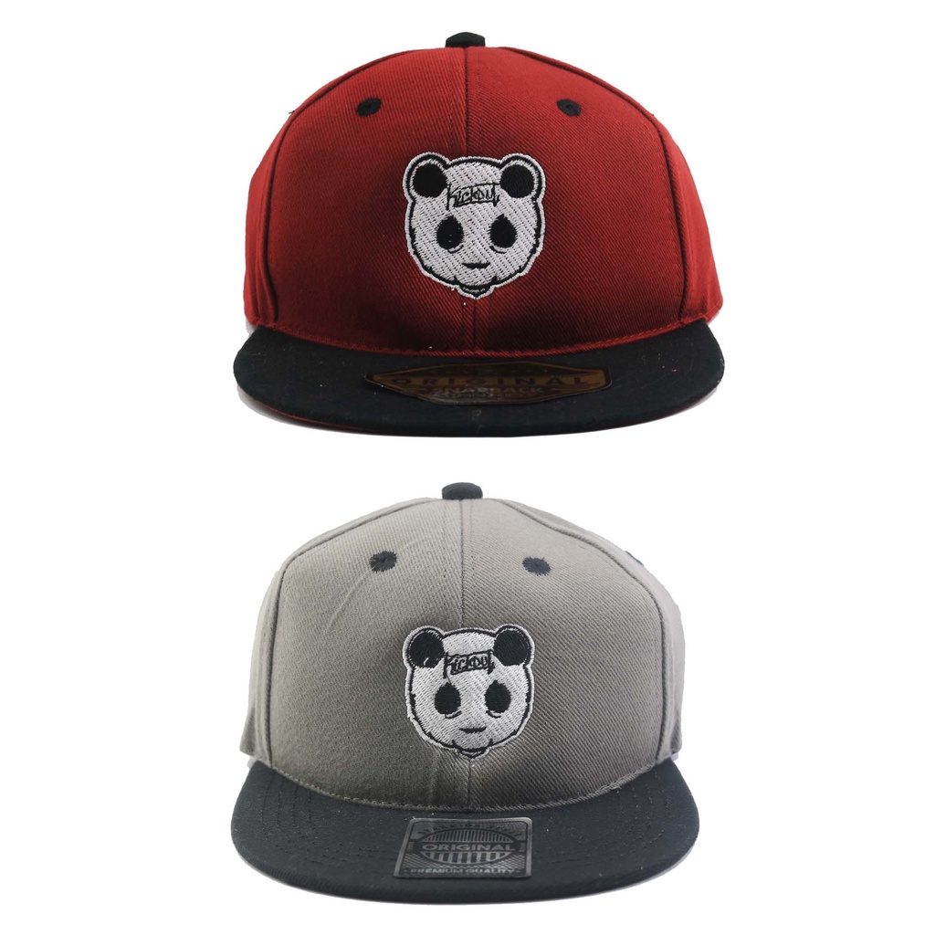 PANDA TOPI ANAK SNAPBACK/ TOPI ANAK LAKI-LAKI HIP HOP BORDIR