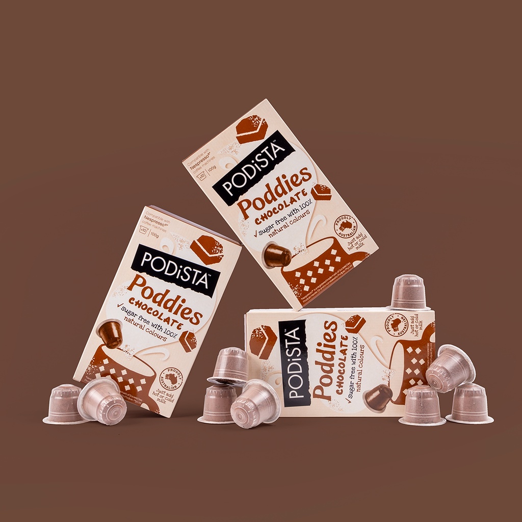 

Nespresso Capsules - Poddies Chocolate (Sugar Free non Coffee - 10 Capsules)