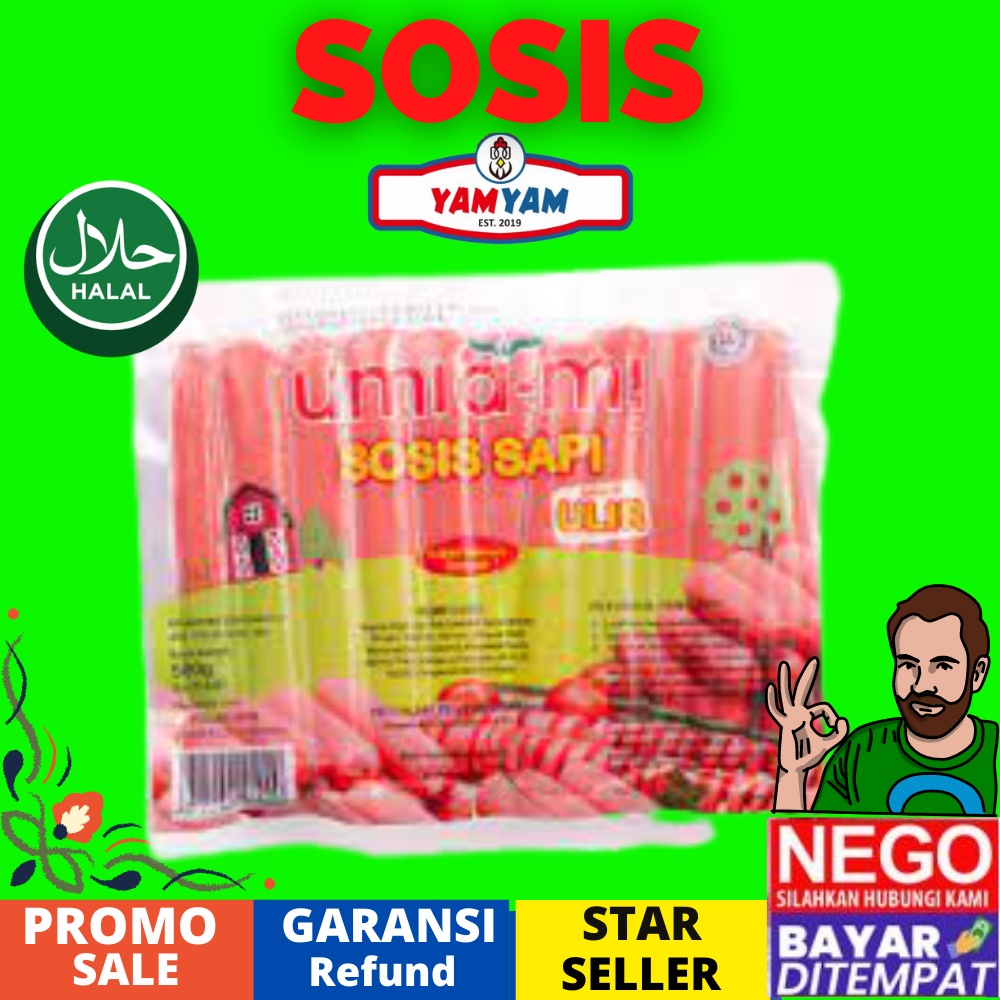 

UMIA MI SOSIS SAPI GRADE SUPER 300gr 300 gram JUMBO SIAP SAJI FROZEN FROOZEN FOOD FROZEN FOOD BEKU