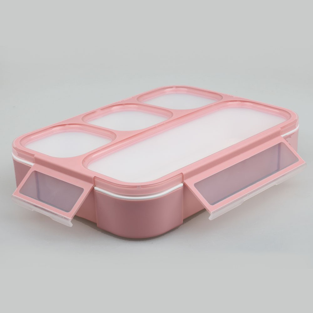 Kotak Makan Lunch box / kotak tempat makan sekat 4 grids leak proof bpa free