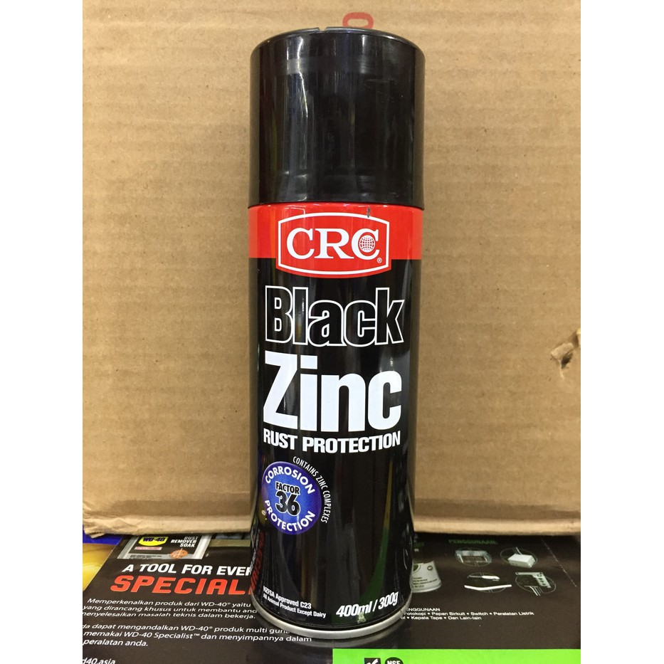 Crc black zinc rust protection