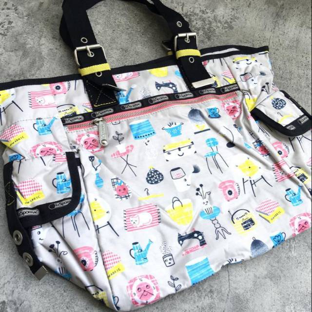 Lesportsac Triple Trouble Tote totebag tas bag original authentic asli