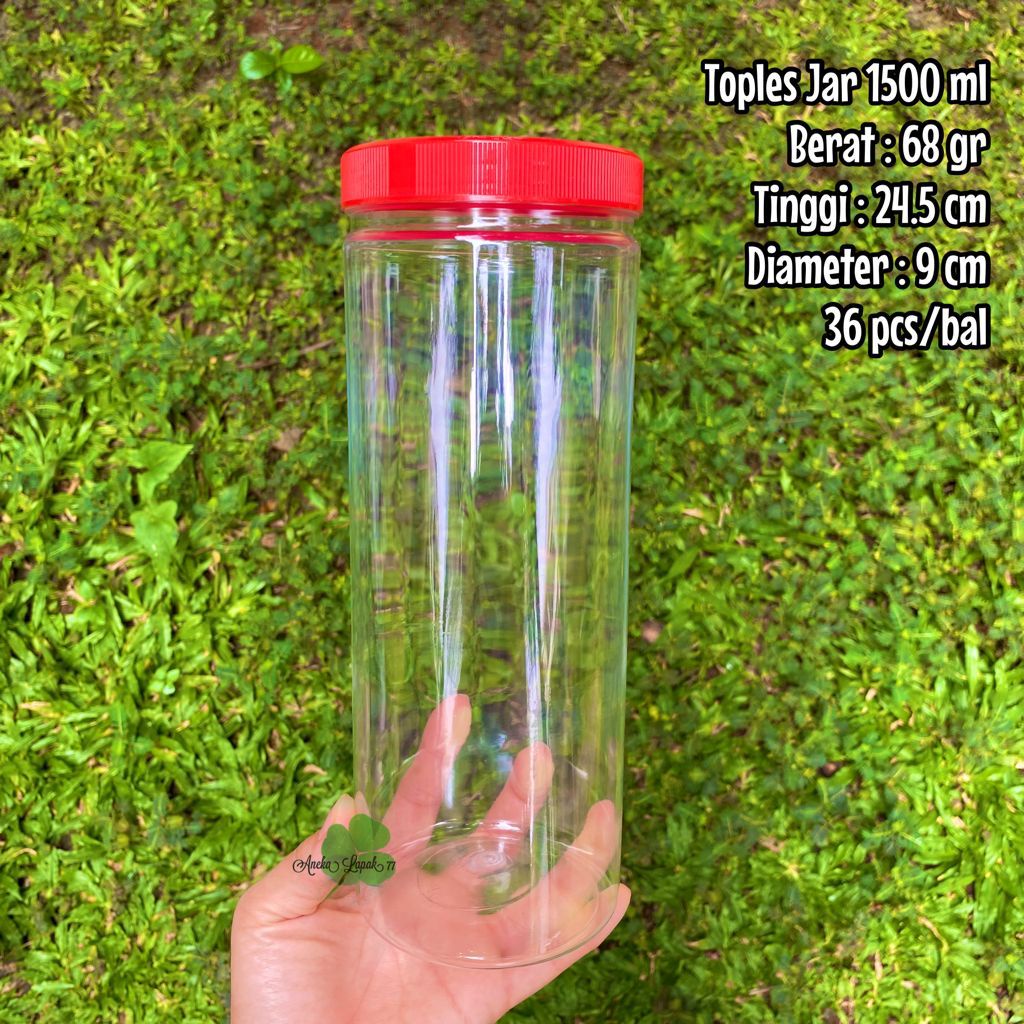 Toples Jar 300 400 600 750 1000 1300 1500 ml ekonomis toples plastik kue kerupuk cookies murah