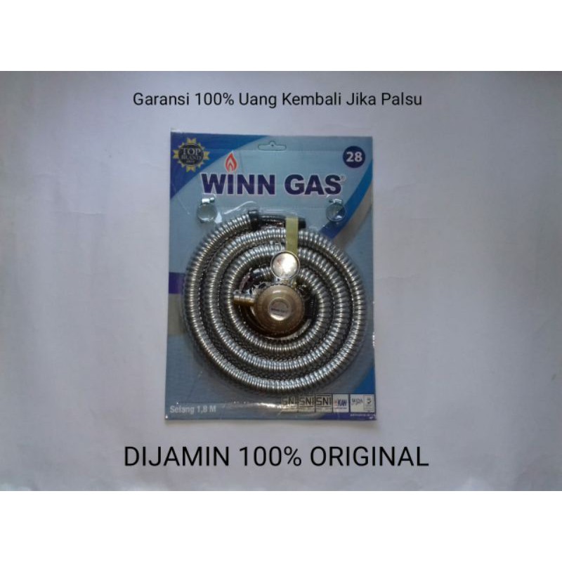 Regulator Selang Amper Ampere Meter Spare Part Kompor Gas LPG Elpiji 3 Kg 12 Kg Merk Win Winn Gas